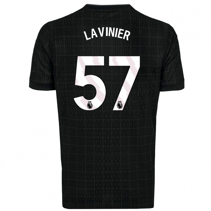 Danxen Børn Marcel Lavinier #57 Sort Grå Udebane Spillertrøjer 2025/26 Trøje T-Shirt