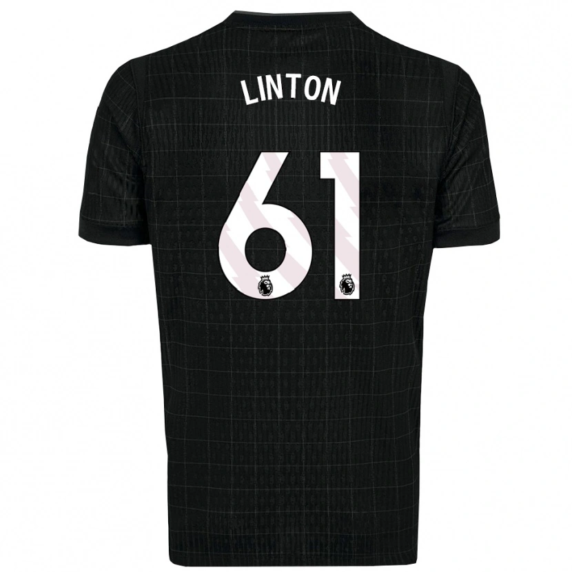 Danxen Børn Jahziah Linton #61 Sort Grå Udebane Spillertrøjer 2025/26 Trøje T-Shirt