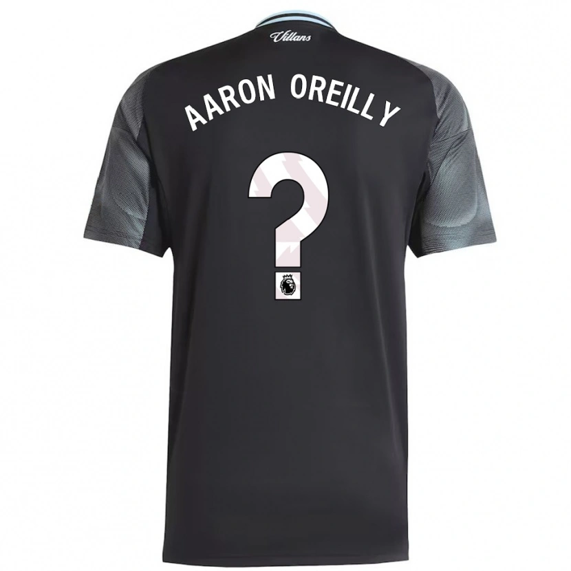 Danxen Børn Aaron Oreilly #0 Sort Himmelblå Udebane Spillertrøjer 2025/26 Trøje T-Shirt