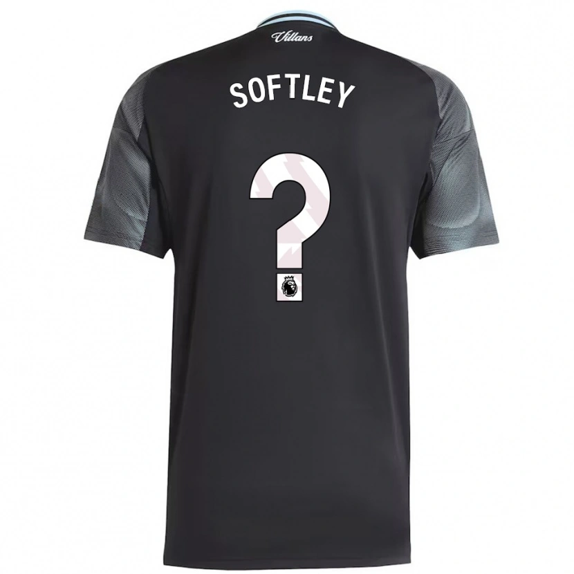 Danxen Børn Luke Softley #0 Sort Himmelblå Udebane Spillertrøjer 2025/26 Trøje T-Shirt