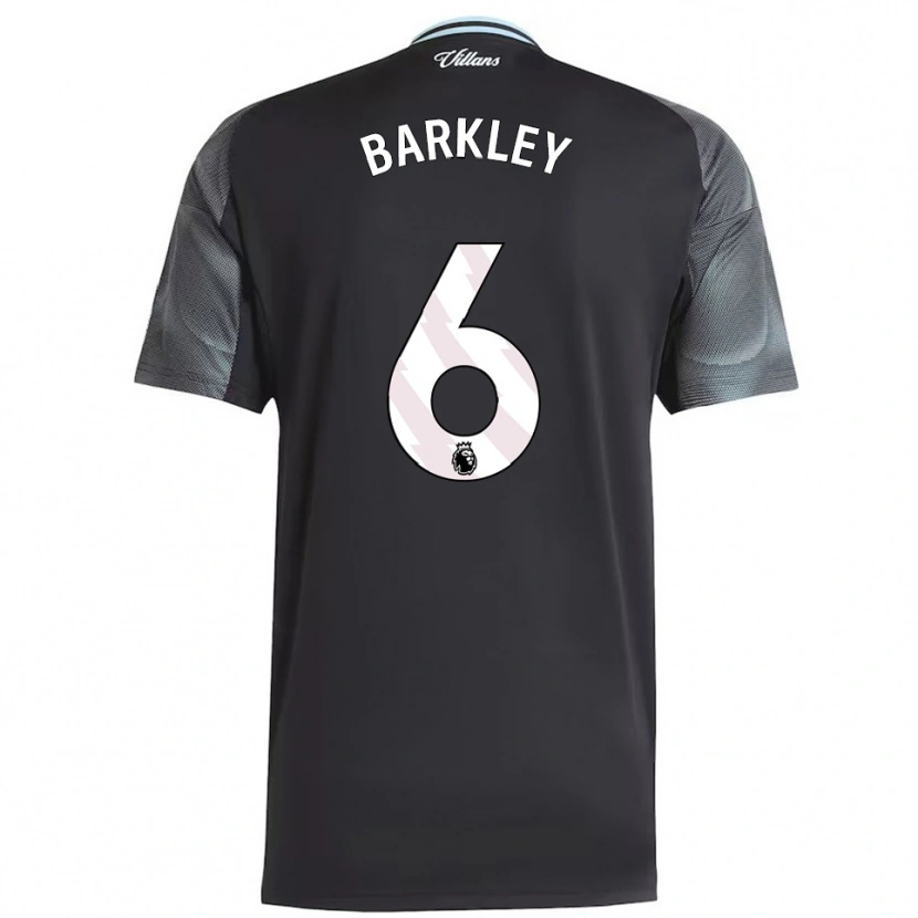 Danxen Børn Ross Barkley #6 Sort Himmelblå Udebane Spillertrøjer 2025/26 Trøje T-Shirt