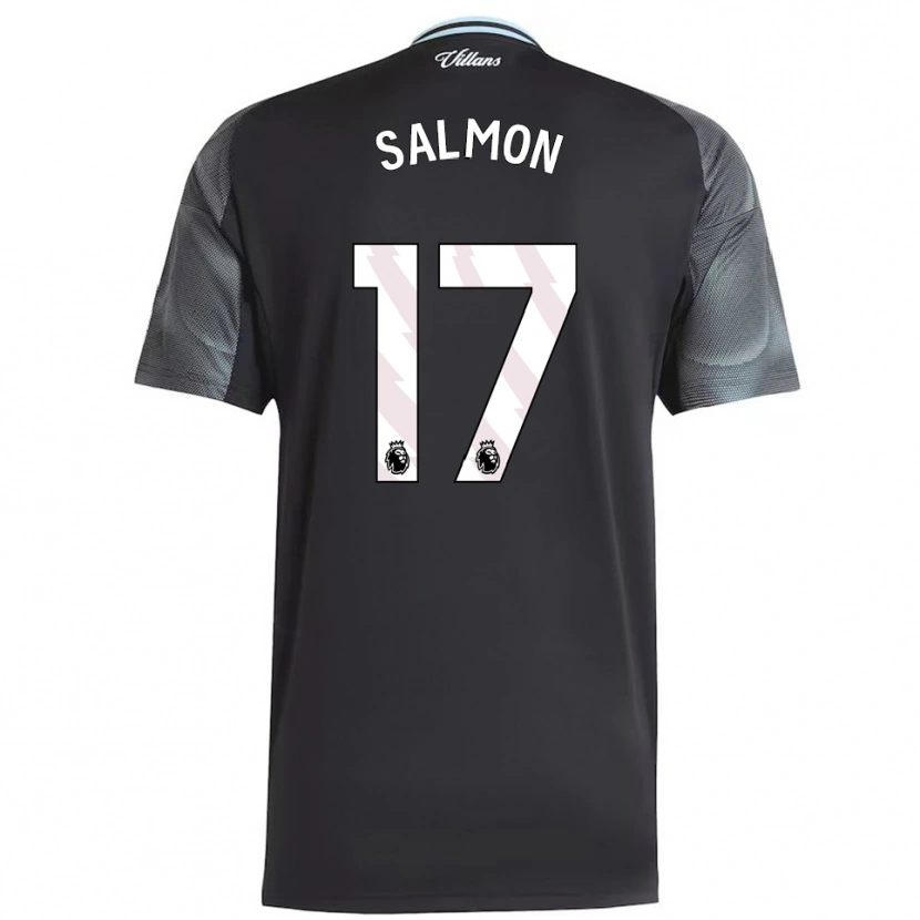 Danxen Børn Ebony Salmon #17 Sort Himmelblå Udebane Spillertrøjer 2025/26 Trøje T-Shirt