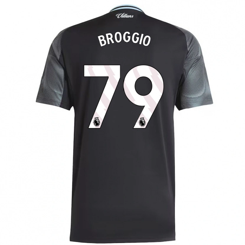 Danxen Børn Ben Broggio #79 Sort Himmelblå Udebane Spillertrøjer 2025/26 Trøje T-Shirt