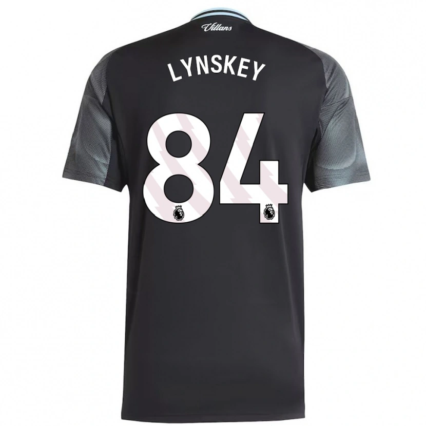 Danxen Børn Alfie Lynskey #84 Sort Himmelblå Udebane Spillertrøjer 2025/26 Trøje T-Shirt