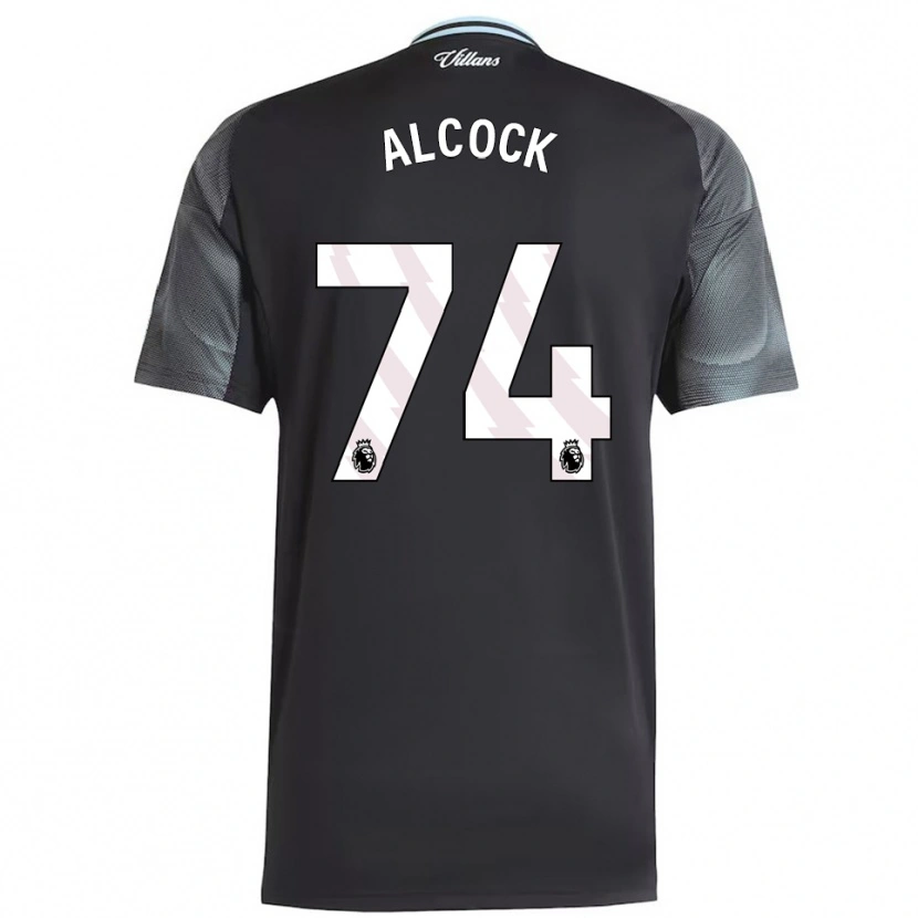 Danxen Børn Todd Alcock #74 Sort Himmelblå Udebane Spillertrøjer 2025/26 Trøje T-Shirt