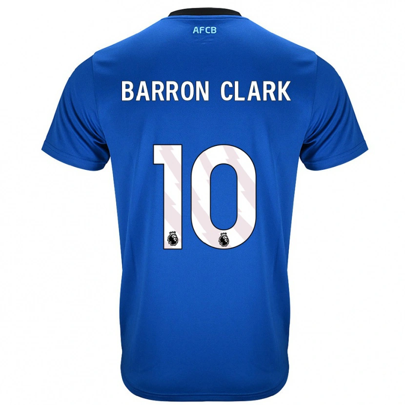 Danxen Børn Molly Barron-Clark #10 Blå Sort Udebane Spillertrøjer 2025/26 Trøje T-Shirt