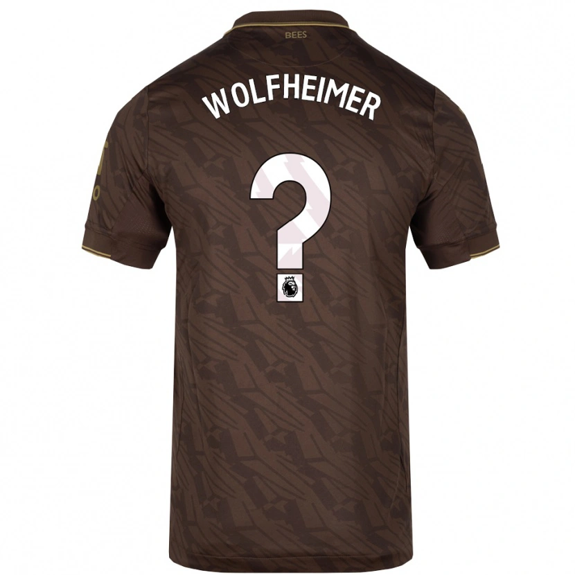 Danxen Børn Connor Wolfheimer #0 Brun Guld Udebane Spillertrøjer 2025/26 Trøje T-Shirt