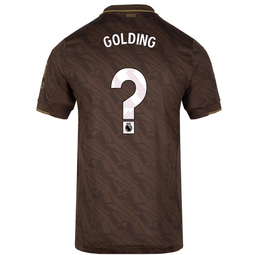 Danxen Børn Aidan Golding #0 Brun Guld Udebane Spillertrøjer 2025/26 Trøje T-Shirt