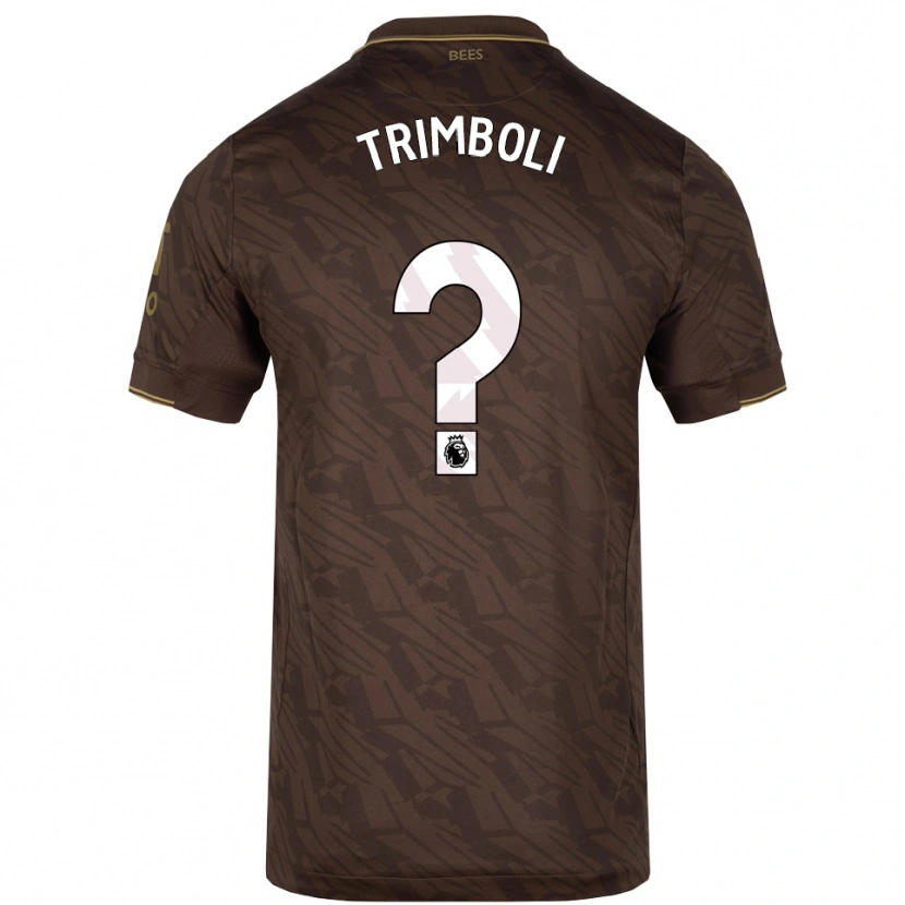 Danxen Børn Archie Trimboli #0 Brun Guld Udebane Spillertrøjer 2025/26 Trøje T-Shirt