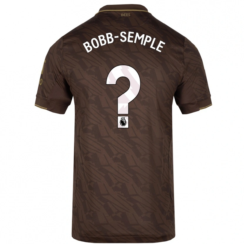 Danxen Børn Domeiro Bobb-Semple #0 Brun Guld Udebane Spillertrøjer 2025/26 Trøje T-Shirt