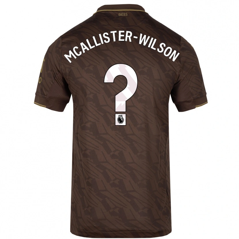Danxen Børn Zack Mcallister-Wilson #0 Brun Guld Udebane Spillertrøjer 2025/26 Trøje T-Shirt