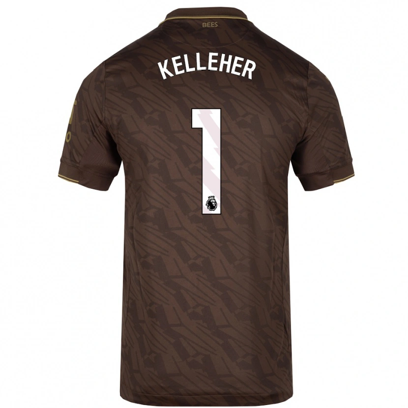 Danxen Børn Caoimhín Kelleher #1 Brun Guld Udebane Spillertrøjer 2025/26 Trøje T-Shirt
