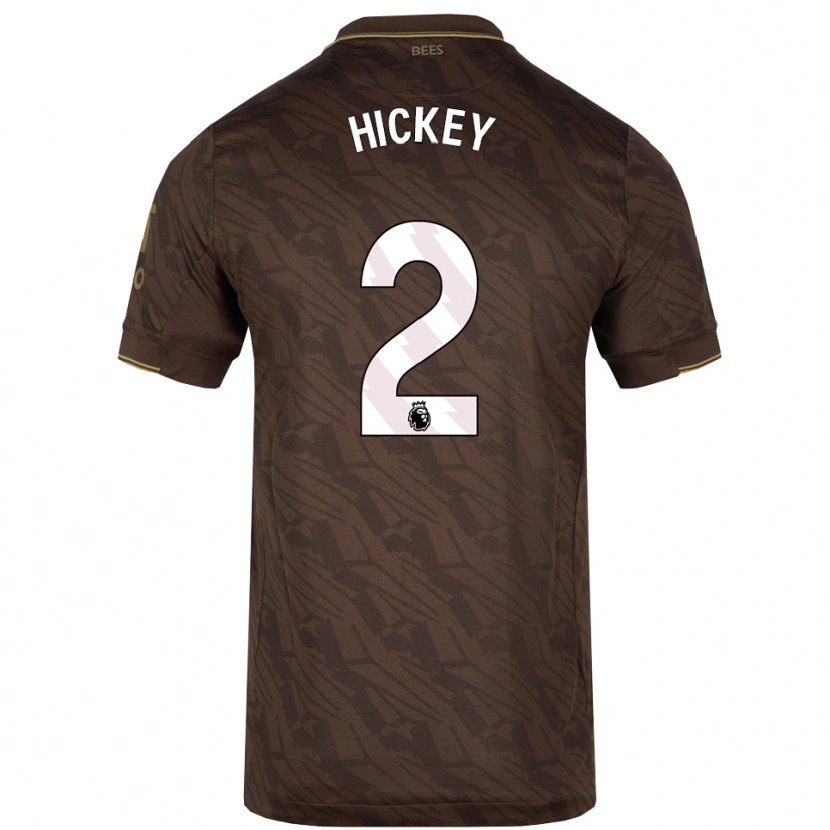 Danxen Børn Aaron Hickey #2 Brun Guld Udebane Spillertrøjer 2025/26 Trøje T-Shirt