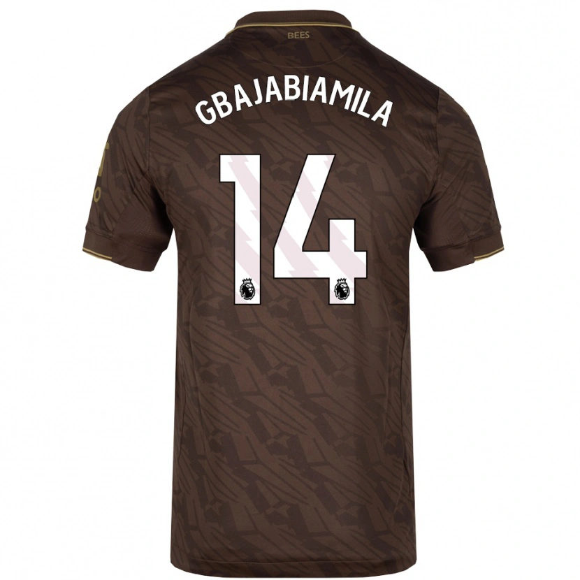 Danxen Børn Habeebat Gbajabiamila #14 Brun Guld Udebane Spillertrøjer 2025/26 Trøje T-Shirt
