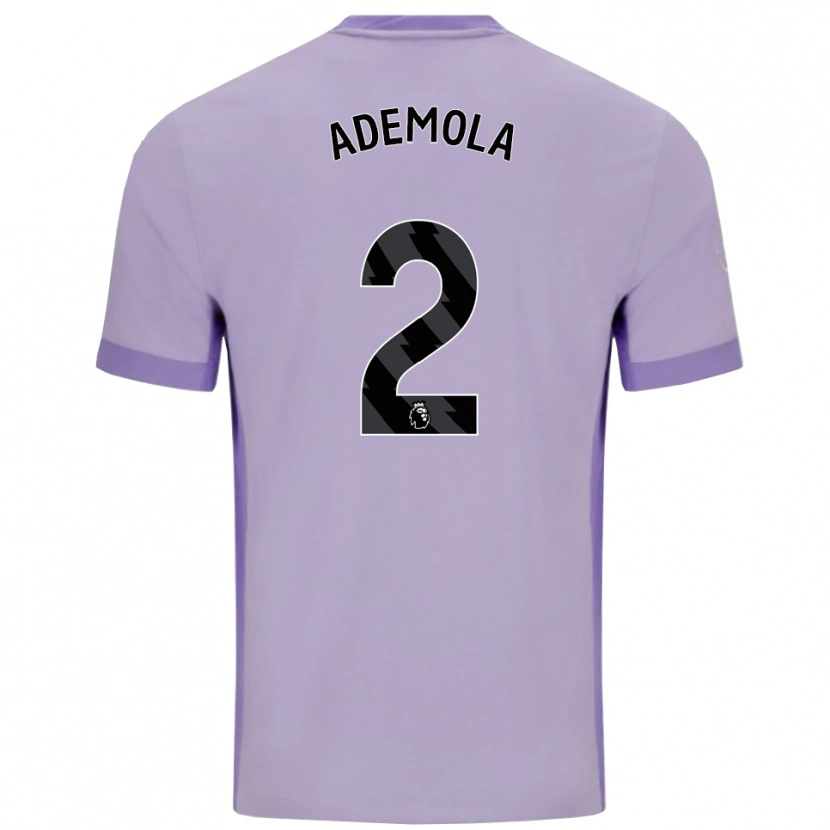 Danxen Børn Sebastian Ademola #2 Taro Lilla Hvid Udebane Spillertrøjer 2025/26 Trøje T-Shirt