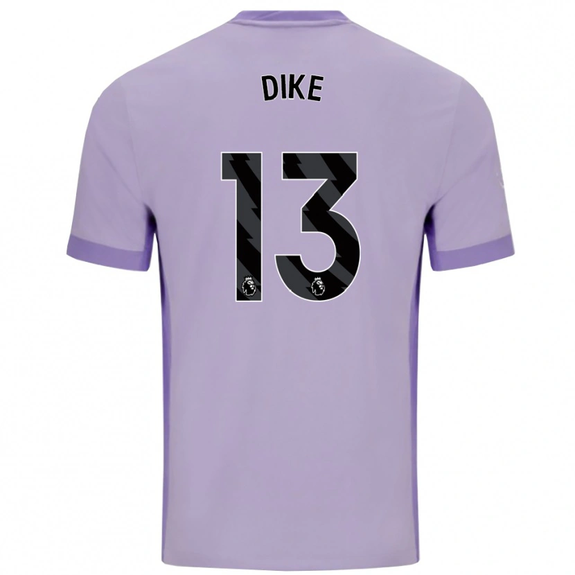Danxen Børn Michael Dike #13 Taro Lilla Hvid Udebane Spillertrøjer 2025/26 Trøje T-Shirt
