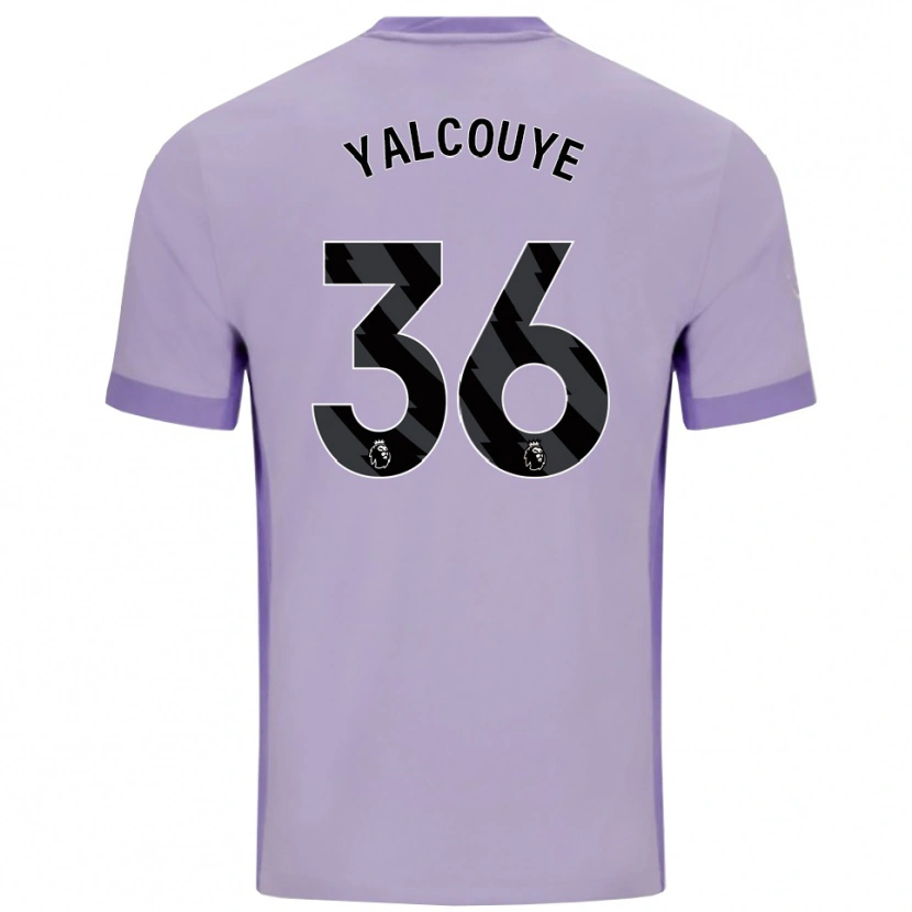Danxen Børn Malick Yalcouyé #36 Taro Lilla Hvid Udebane Spillertrøjer 2025/26 Trøje T-Shirt