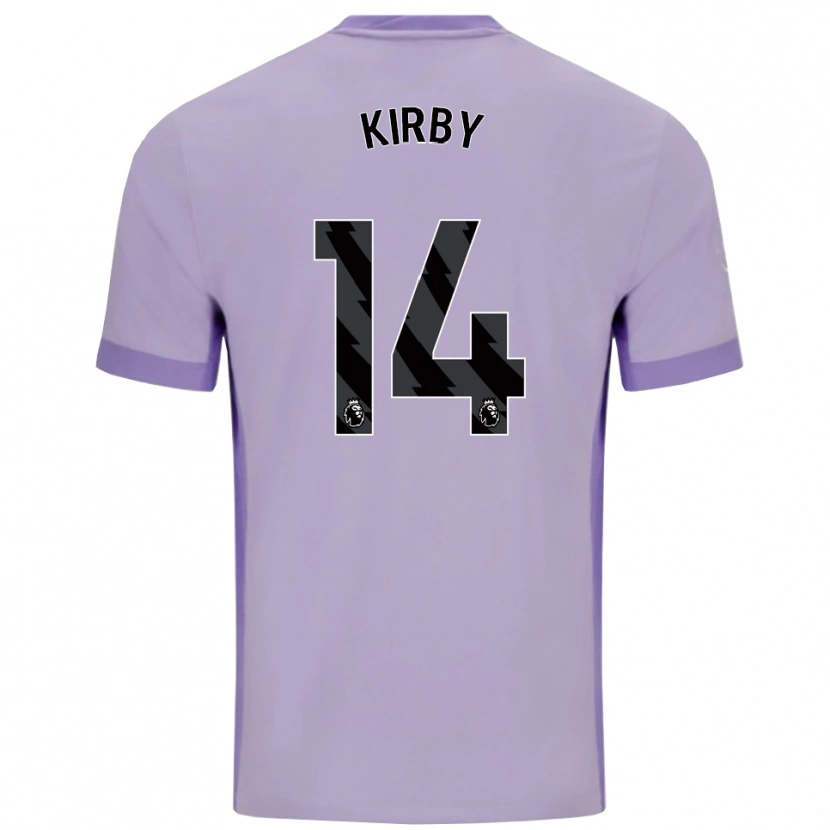 Danxen Børn Fran Kirby #14 Taro Lilla Hvid Udebane Spillertrøjer 2025/26 Trøje T-Shirt