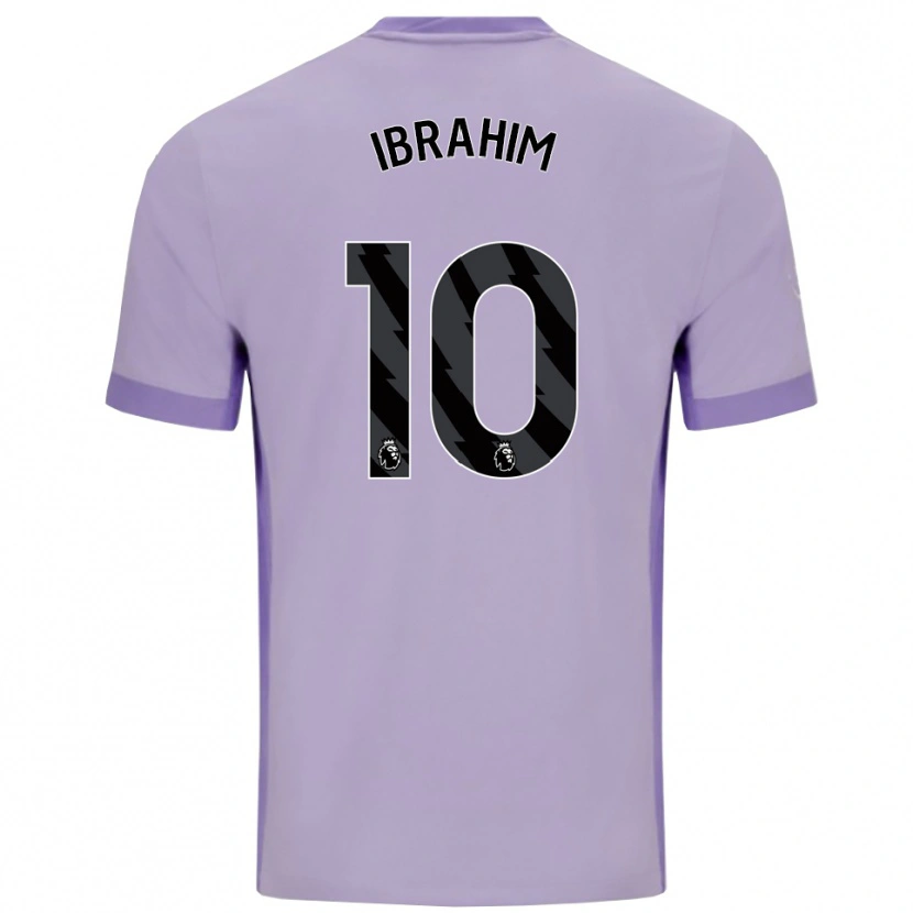 Danxen Børn Younes Ibrahim #10 Taro Lilla Hvid Udebane Spillertrøjer 2025/26 Trøje T-Shirt