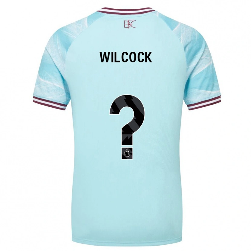 Danxen Børn Joseph Wilcock #0 Himmelblå Bourgogne Udebane Spillertrøjer 2025/26 Trøje T-Shirt