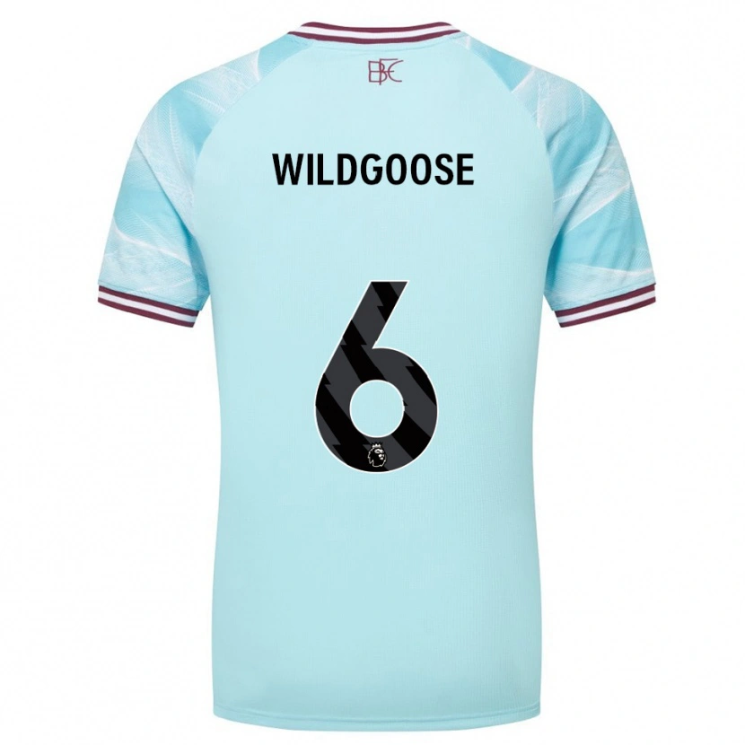 Danxen Børn Mikayla Wildgoose #6 Himmelblå Bourgogne Udebane Spillertrøjer 2025/26 Trøje T-Shirt