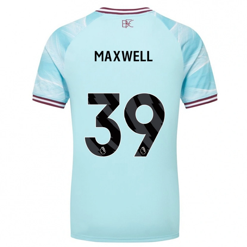 Danxen Børn Danielle Maxwell #39 Himmelblå Bourgogne Udebane Spillertrøjer 2025/26 Trøje T-Shirt