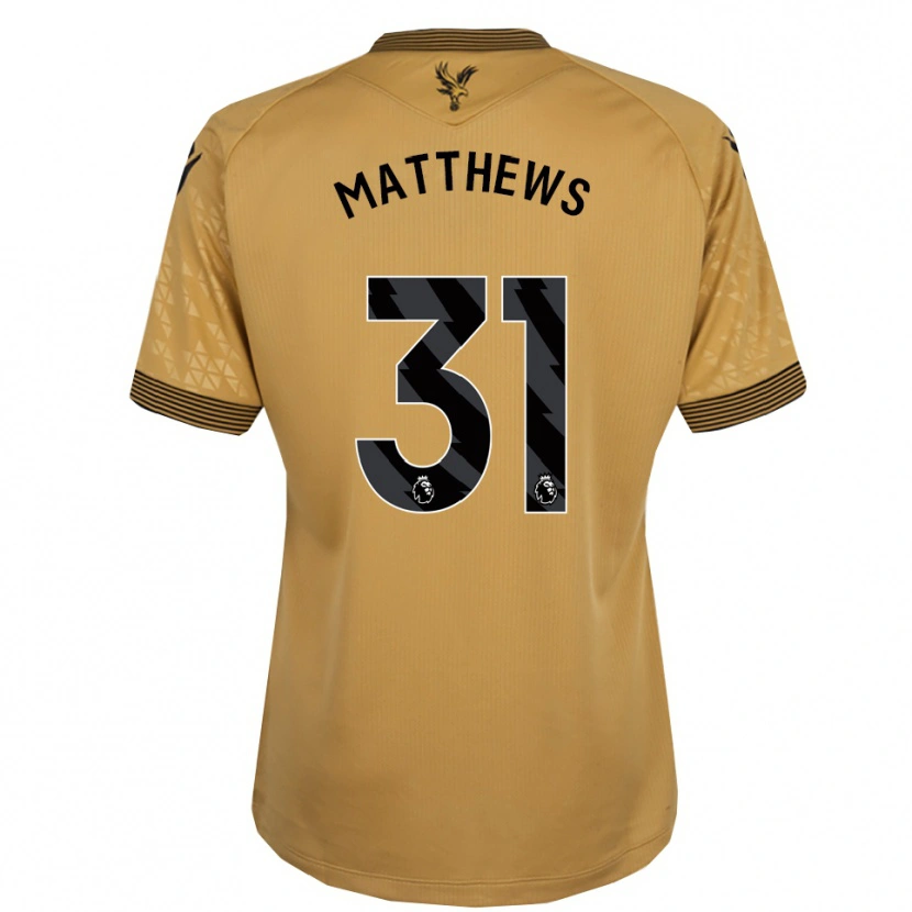 Danxen Børn Remi Matthews #31 Guld Sort Udebane Spillertrøjer 2025/26 Trøje T-Shirt
