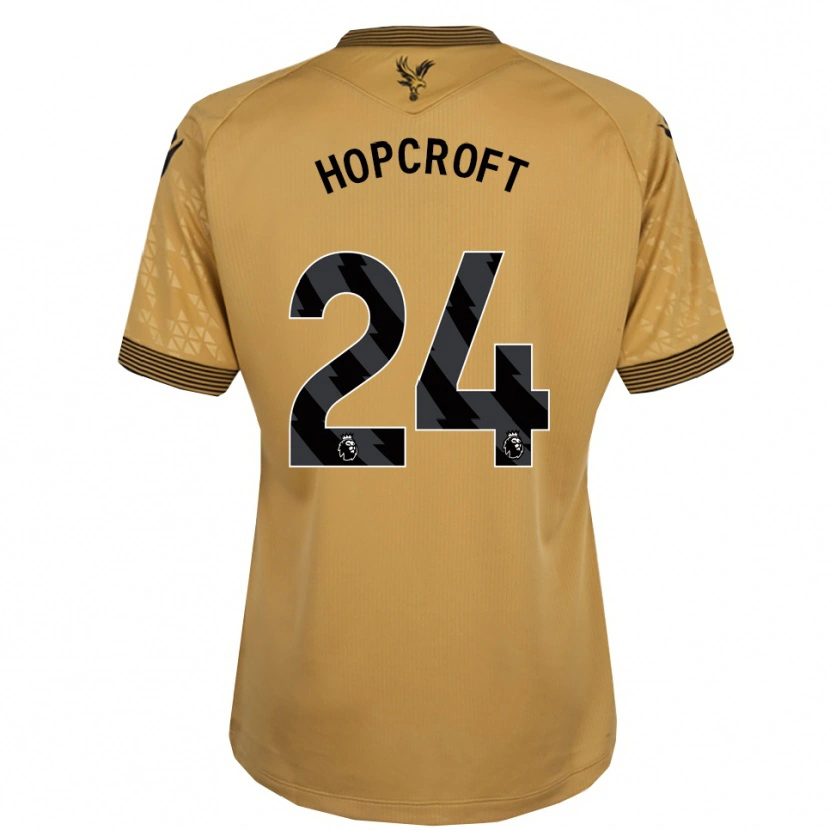 Danxen Børn Shanade Hopcroft #24 Guld Sort Udebane Spillertrøjer 2025/26 Trøje T-Shirt