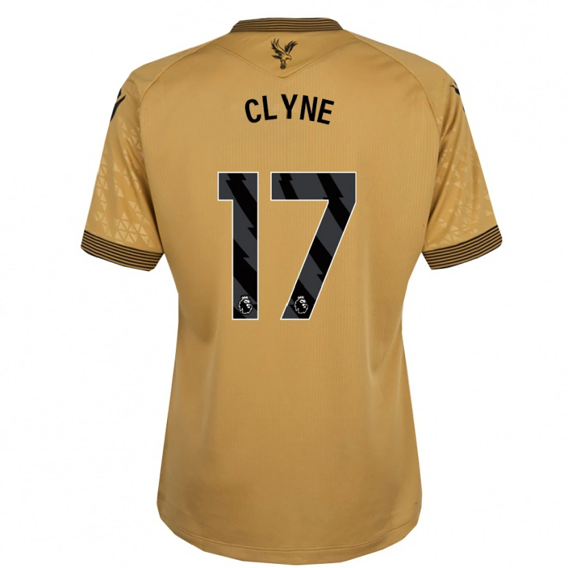 Danxen Børn Nathaniel Clyne #17 Guld Sort Udebane Spillertrøjer 2025/26 Trøje T-Shirt
