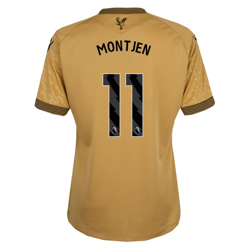 Danxen Børn David Montjen #11 Guld Sort Udebane Spillertrøjer 2025/26 Trøje T-Shirt