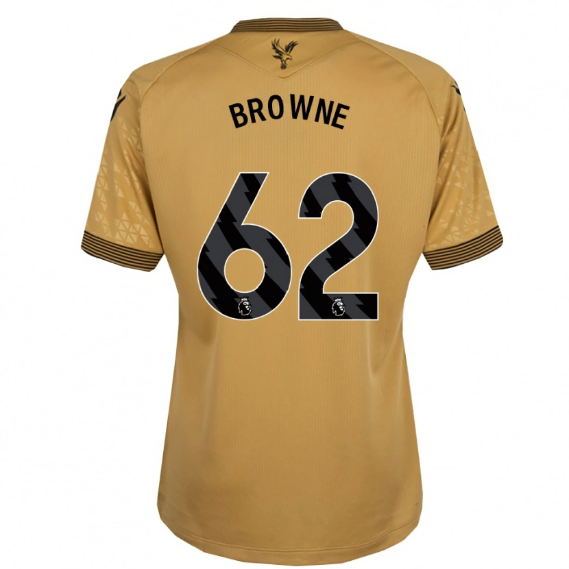 Danxen Børn Luke Browne #62 Guld Sort Udebane Spillertrøjer 2025/26 Trøje T-Shirt