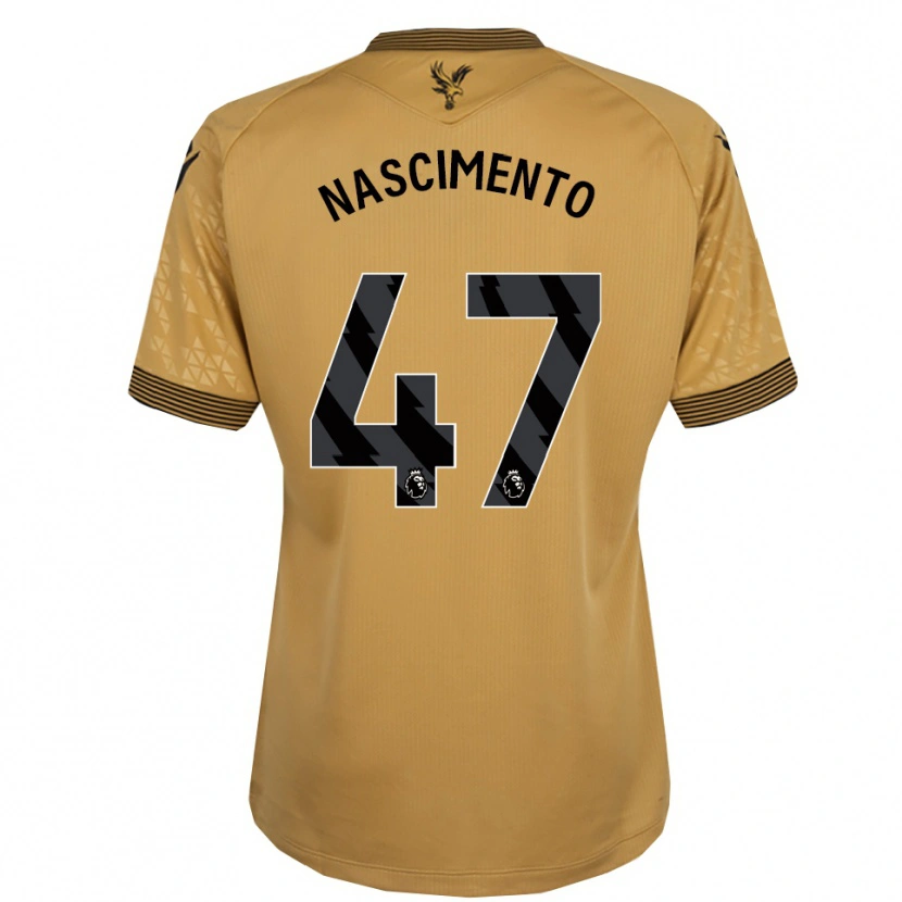 Danxen Børn Adler Nascimento #47 Guld Sort Udebane Spillertrøjer 2025/26 Trøje T-Shirt
