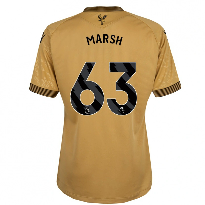 Danxen Børn Zach Marsh #63 Guld Sort Udebane Spillertrøjer 2025/26 Trøje T-Shirt