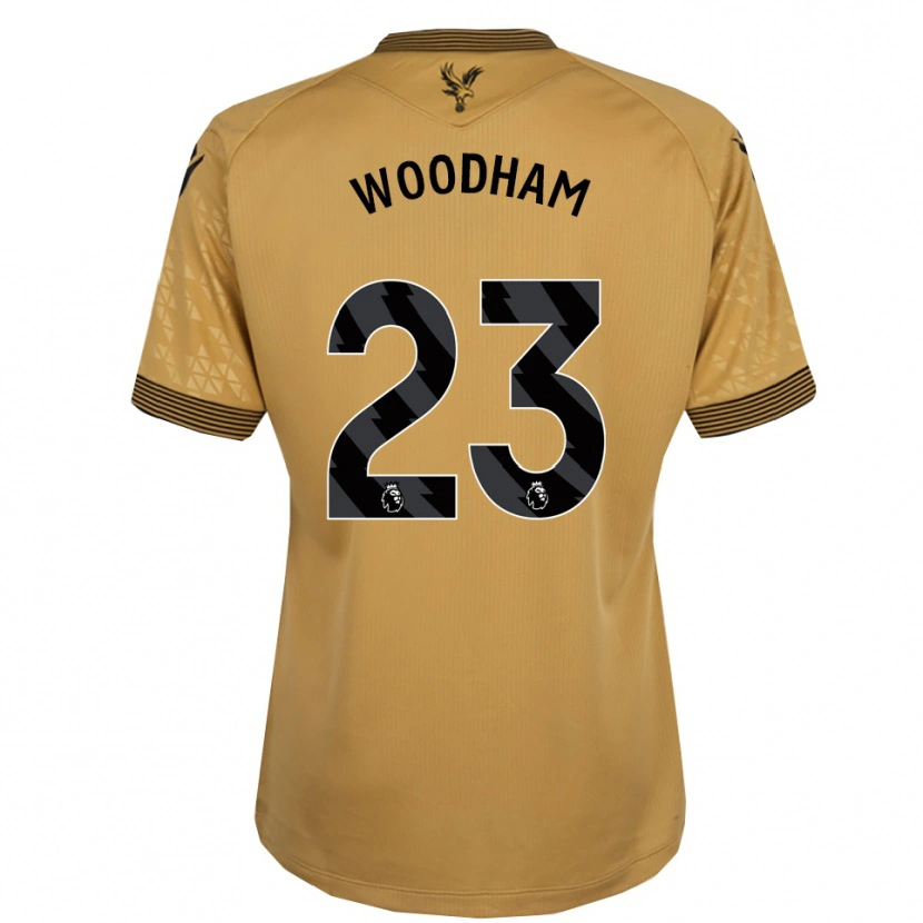 Danxen Børn Lily Woodham #23 Guld Sort Udebane Spillertrøjer 2025/26 Trøje T-Shirt