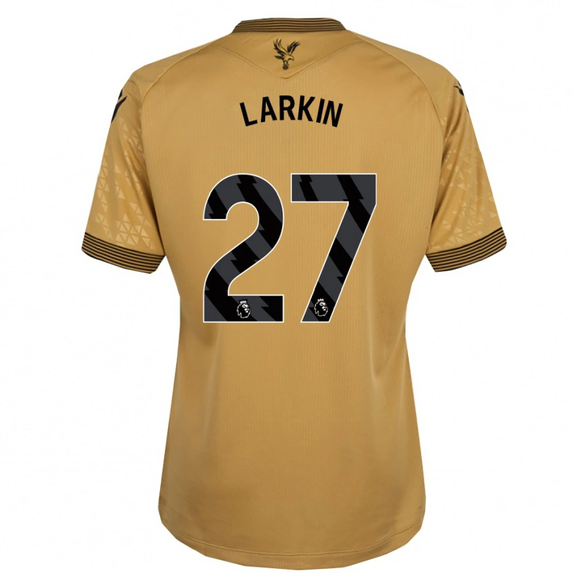 Danxen Børn Abbie Larkin #27 Guld Sort Udebane Spillertrøjer 2025/26 Trøje T-Shirt