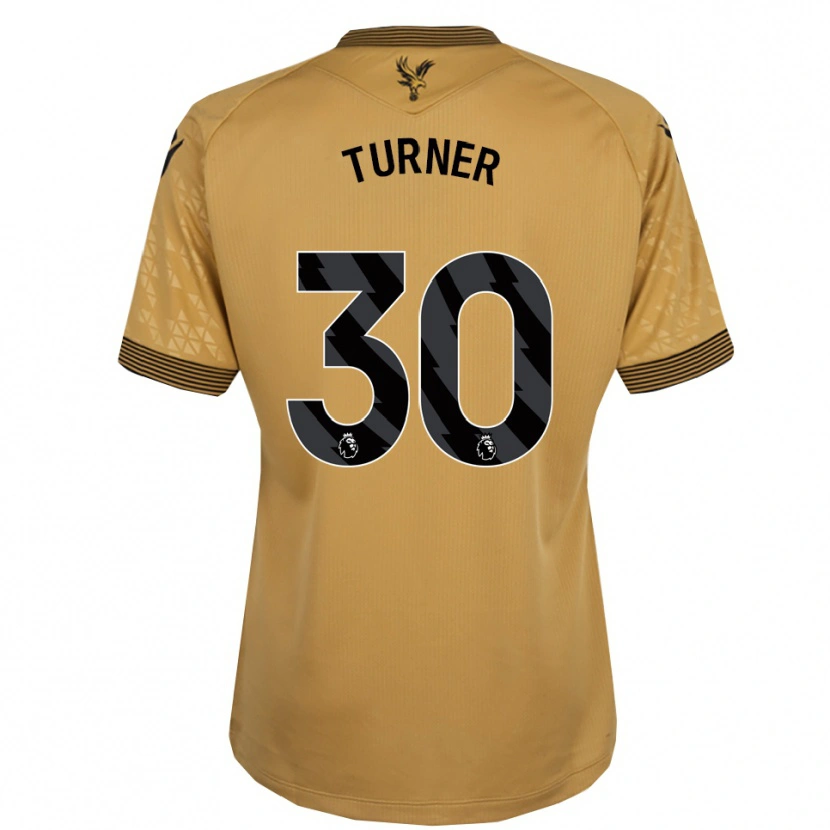 Danxen Børn Matt Turner #30 Guld Sort Udebane Spillertrøjer 2025/26 Trøje T-Shirt