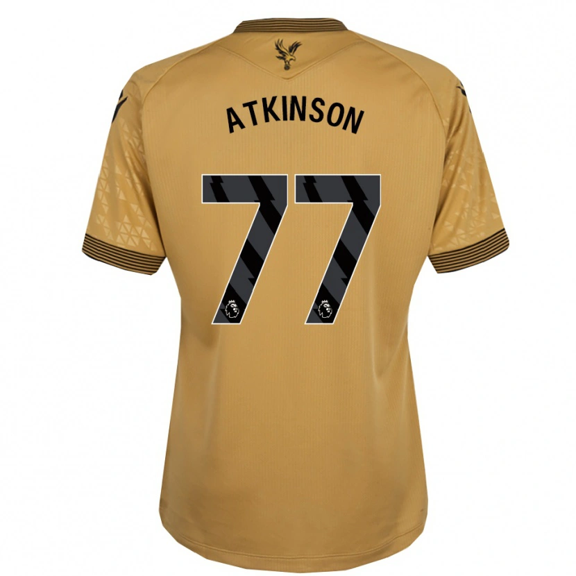 Danxen Børn Isibeal Atkinson #77 Guld Sort Udebane Spillertrøjer 2025/26 Trøje T-Shirt