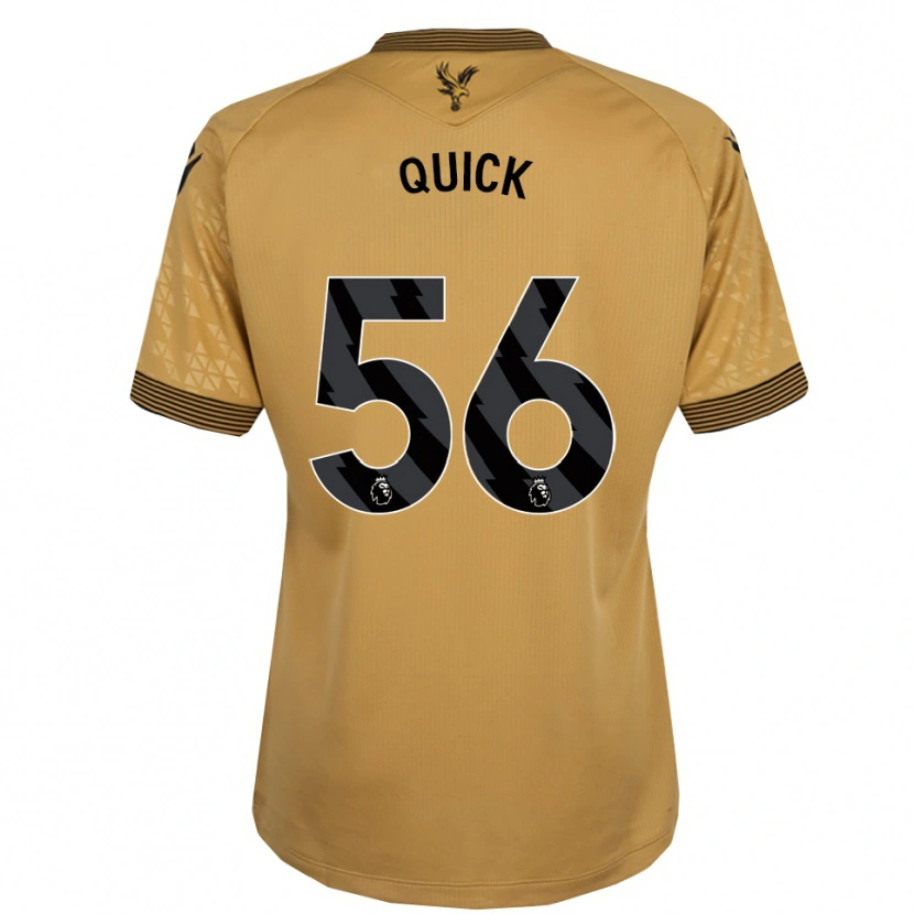 Danxen Børn Daniel Quick #56 Guld Sort Udebane Spillertrøjer 2025/26 Trøje T-Shirt