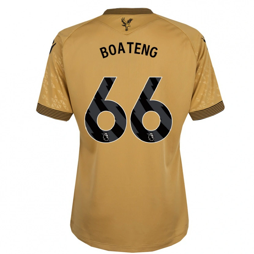 Danxen Børn David Boateng #66 Guld Sort Udebane Spillertrøjer 2025/26 Trøje T-Shirt