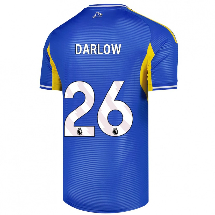 Danxen Børn Karl Darlow #26 Blå Gul Udebane Spillertrøjer 2025/26 Trøje T-Shirt