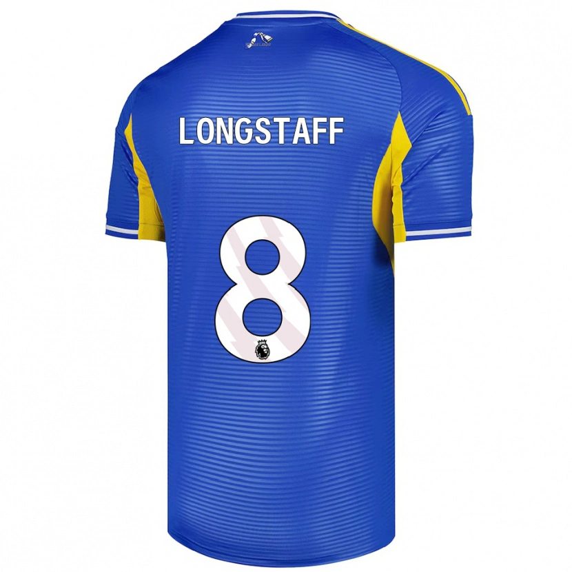 Danxen Børn Sean Longstaff #8 Blå Gul Udebane Spillertrøjer 2025/26 Trøje T-Shirt