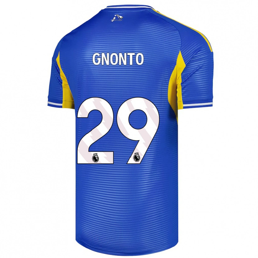 Danxen Børn Wilfried Gnonto #29 Blå Gul Udebane Spillertrøjer 2025/26 Trøje T-Shirt