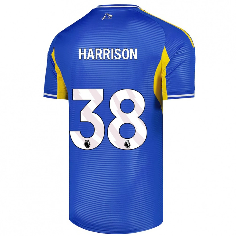 Danxen Børn Jack Harrison #38 Blå Gul Udebane Spillertrøjer 2025/26 Trøje T-Shirt