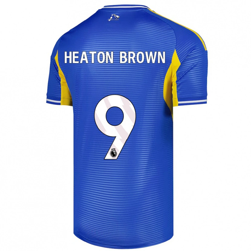 Danxen Børn Heaton Brown #9 Blå Gul Udebane Spillertrøjer 2025/26 Trøje T-Shirt