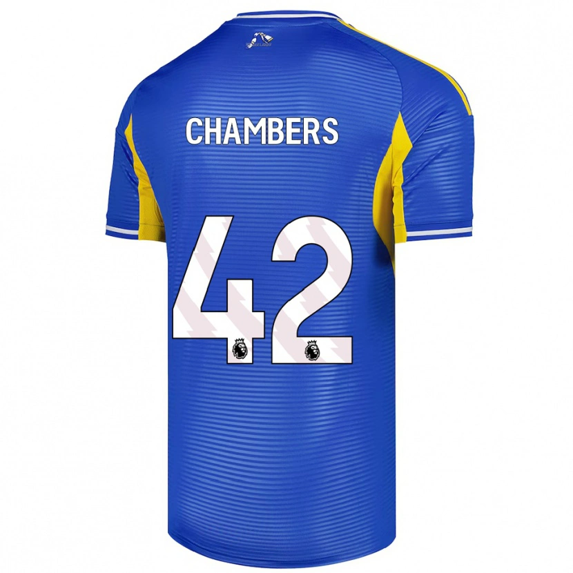 Danxen Børn Sam Chambers #42 Blå Gul Udebane Spillertrøjer 2025/26 Trøje T-Shirt