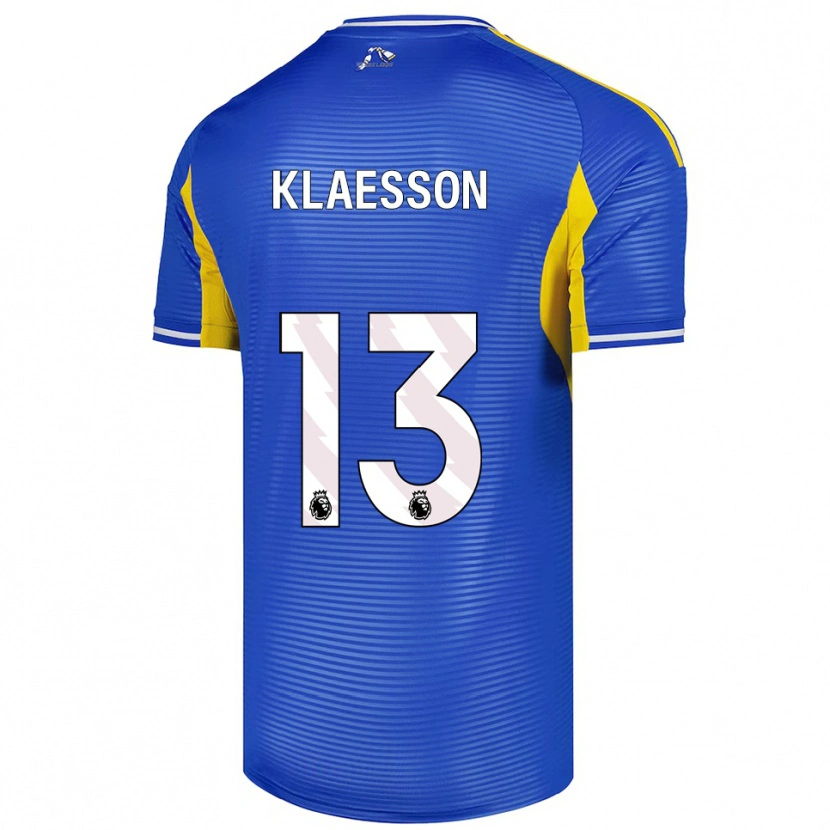 Danxen Børn Kristoffer Klaesson #13 Blå Gul Udebane Spillertrøjer 2025/26 Trøje T-Shirt