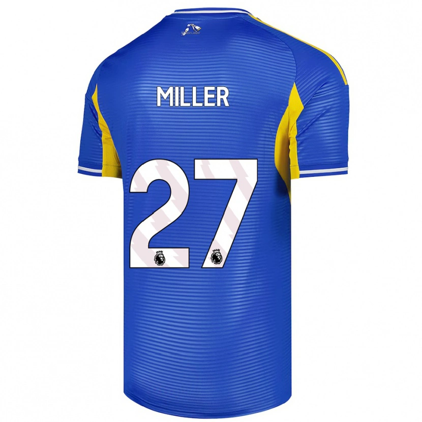 Danxen Børn Amari Miller #27 Blå Gul Udebane Spillertrøjer 2025/26 Trøje T-Shirt