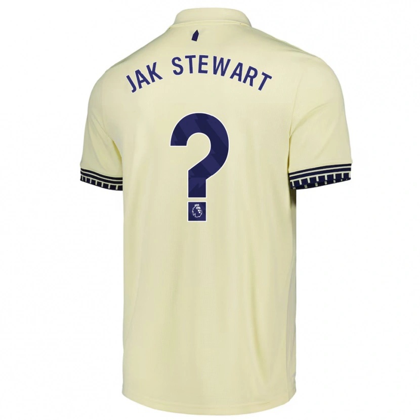 Danxen Børn Jak Stewart #0 Off White Sort Udebane Spillertrøjer 2025/26 Trøje T-Shirt