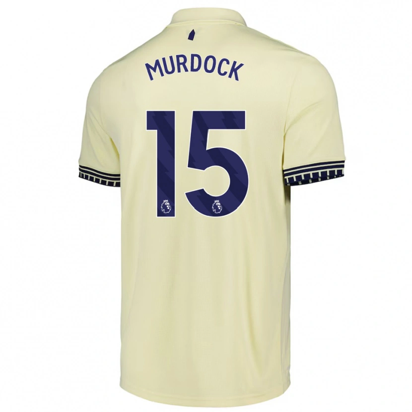 Danxen Børn Freddie Murdock #15 Off White Sort Udebane Spillertrøjer 2025/26 Trøje T-Shirt
