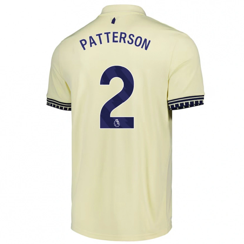 Danxen Børn Nathan Patterson #2 Off White Sort Udebane Spillertrøjer 2025/26 Trøje T-Shirt